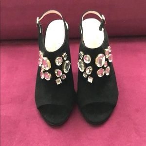 ✨ kate spade black velvet heels